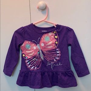 Toddler girl’s butterfly shirt